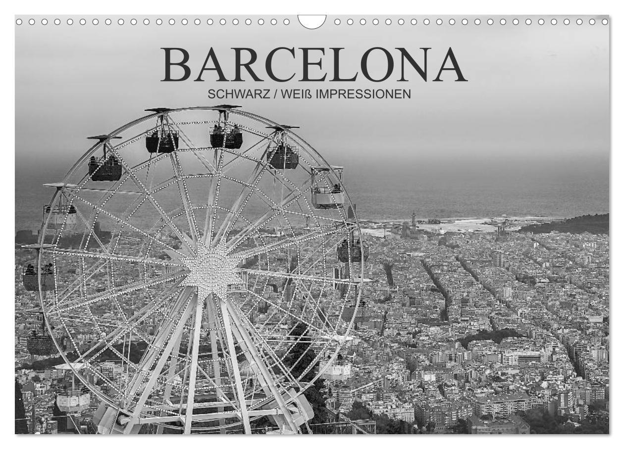 Cover: 9783435680795 | Barcelona Schwarz / Weiß Impressionen (Wandkalender 2025 DIN A3...