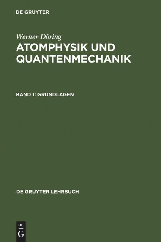 Cover: 9783110043358 | Grundlagen | Werner Döring | Buch | De Gruyter Lehrbuch | Deutsch