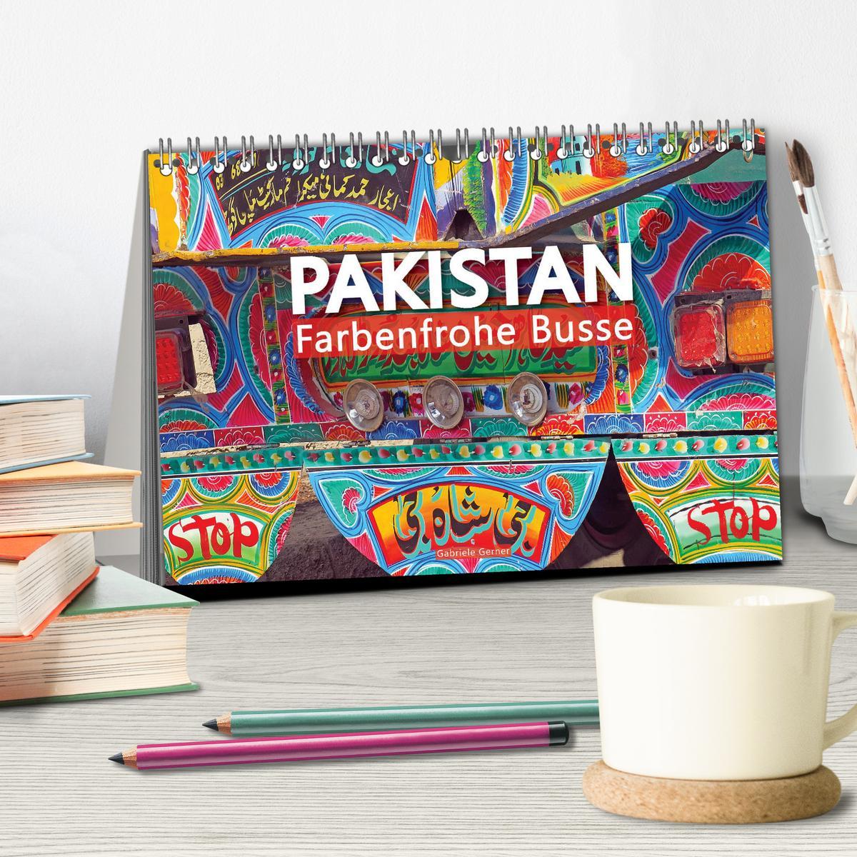 Bild: 9783383778971 | Pakistan farbenfrohe Busse (Tischkalender 2025 DIN A5 quer),...