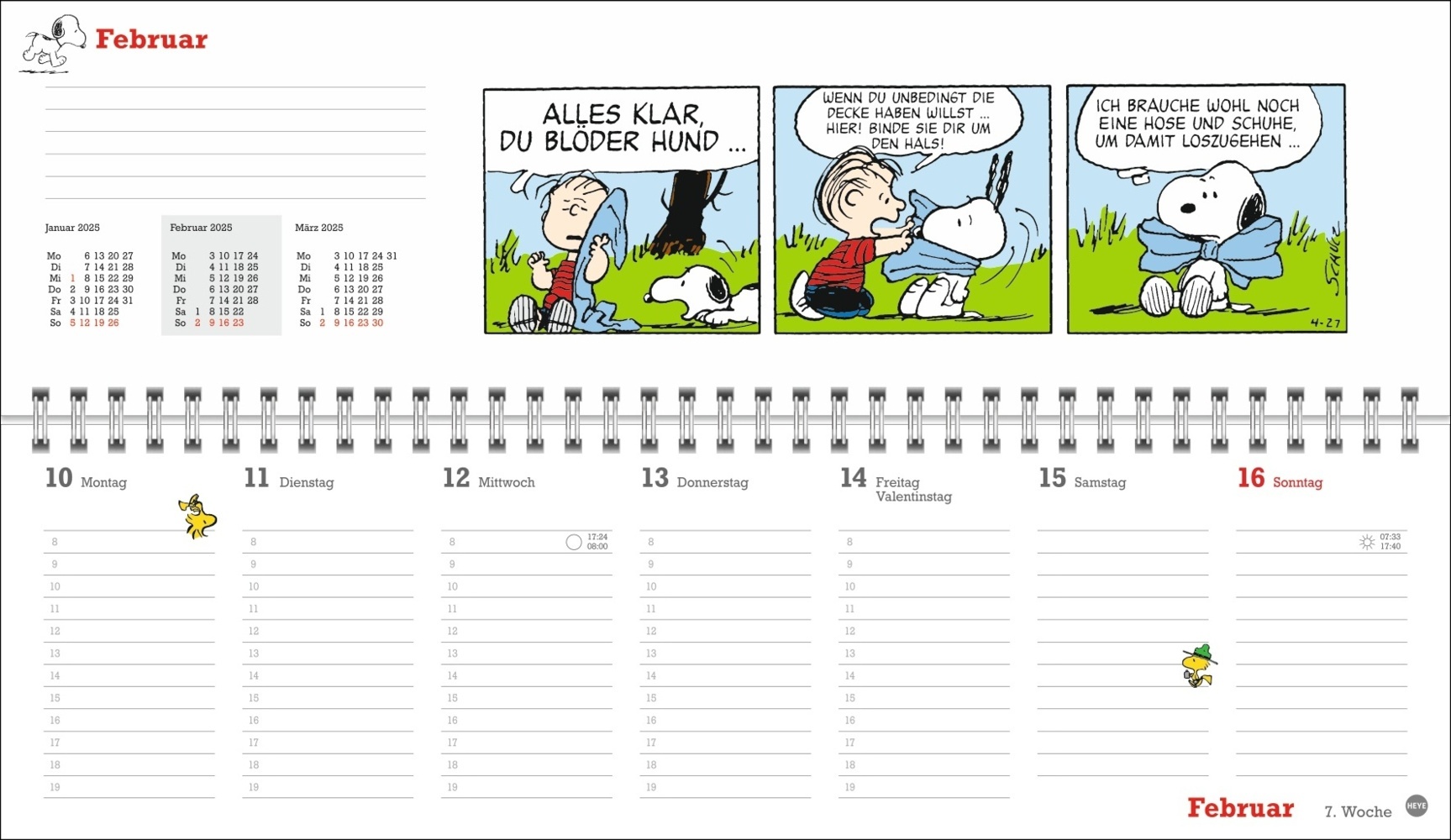 Bild: 9783756406555 | Peanuts Wochenquerplaner 2025 | Kalender | Spiralbindung | 112 S.