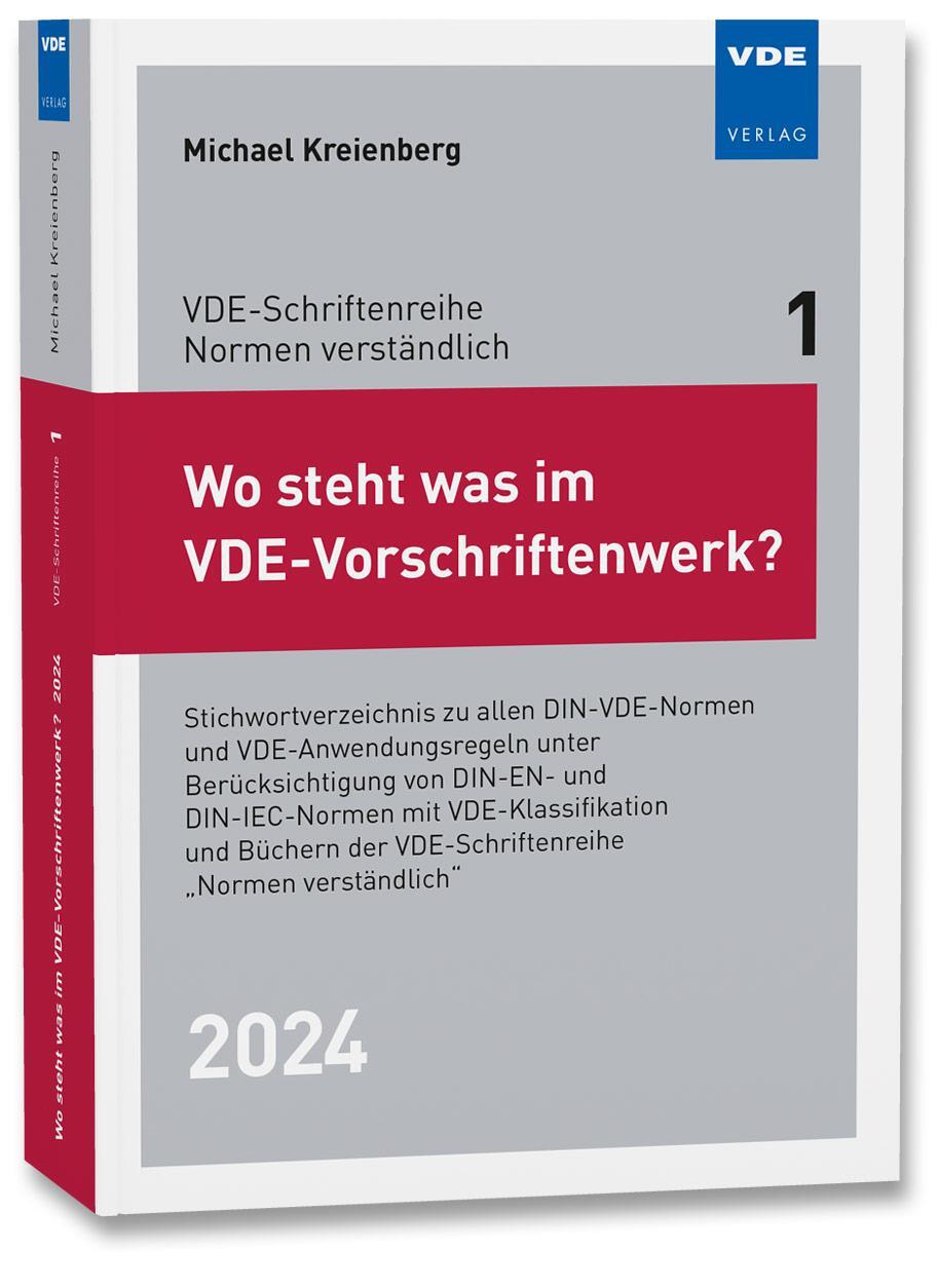 Cover: 9783800762811 | Wo steht was im VDE-Vorschriftenwerk? 2024 | Michael Kreienberg | Buch