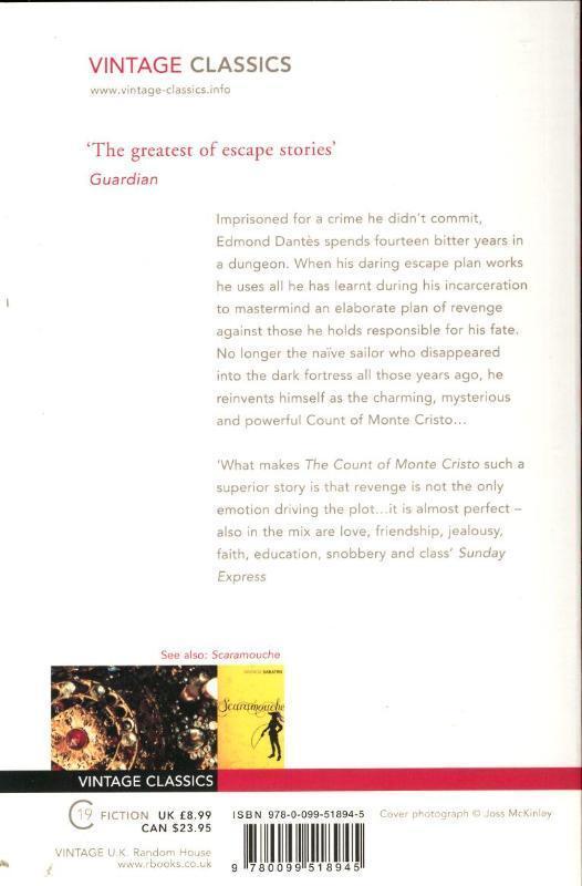 Rückseite: 9780099518945 | The Count of Monte Cristo | Alexandre Dumas | Taschenbuch | Englisch