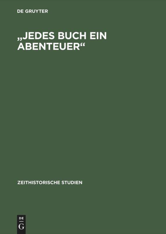 Cover: 9783050031187 | "Jedes Buch ein Abenteuer" | Simone Barck (u. a.) | Buch | 453 S.