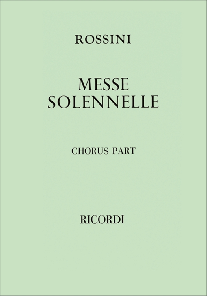 Cover: 9790570021055 | Petite Messe Solennelle | Chorus Part | Ricordi London