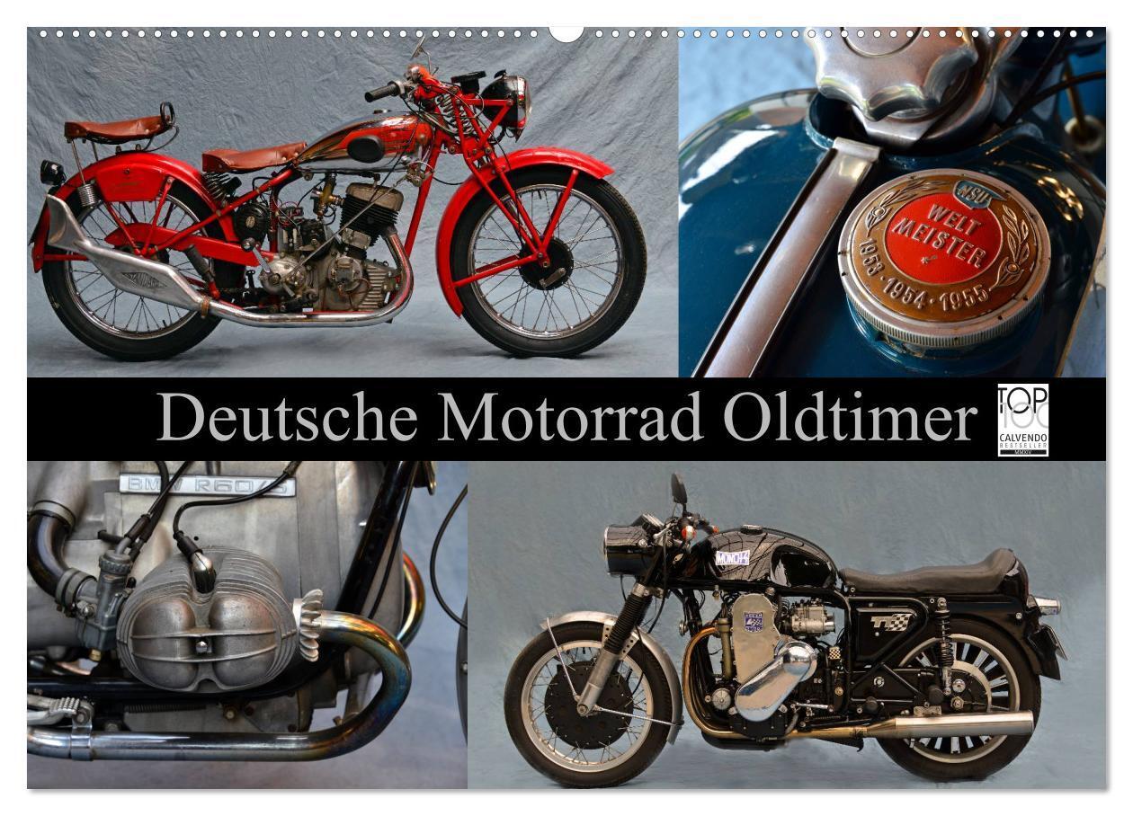Cover: 9783675586574 | Deutsche Motorrad Oldtimer (Wandkalender 2024 DIN A2 quer),...