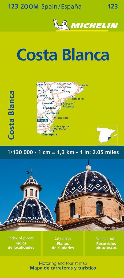 Cover: 9782067258846 | Michelin Costa Blanca | Straßen- und Tourismuskarte 1:130.000 | 2023