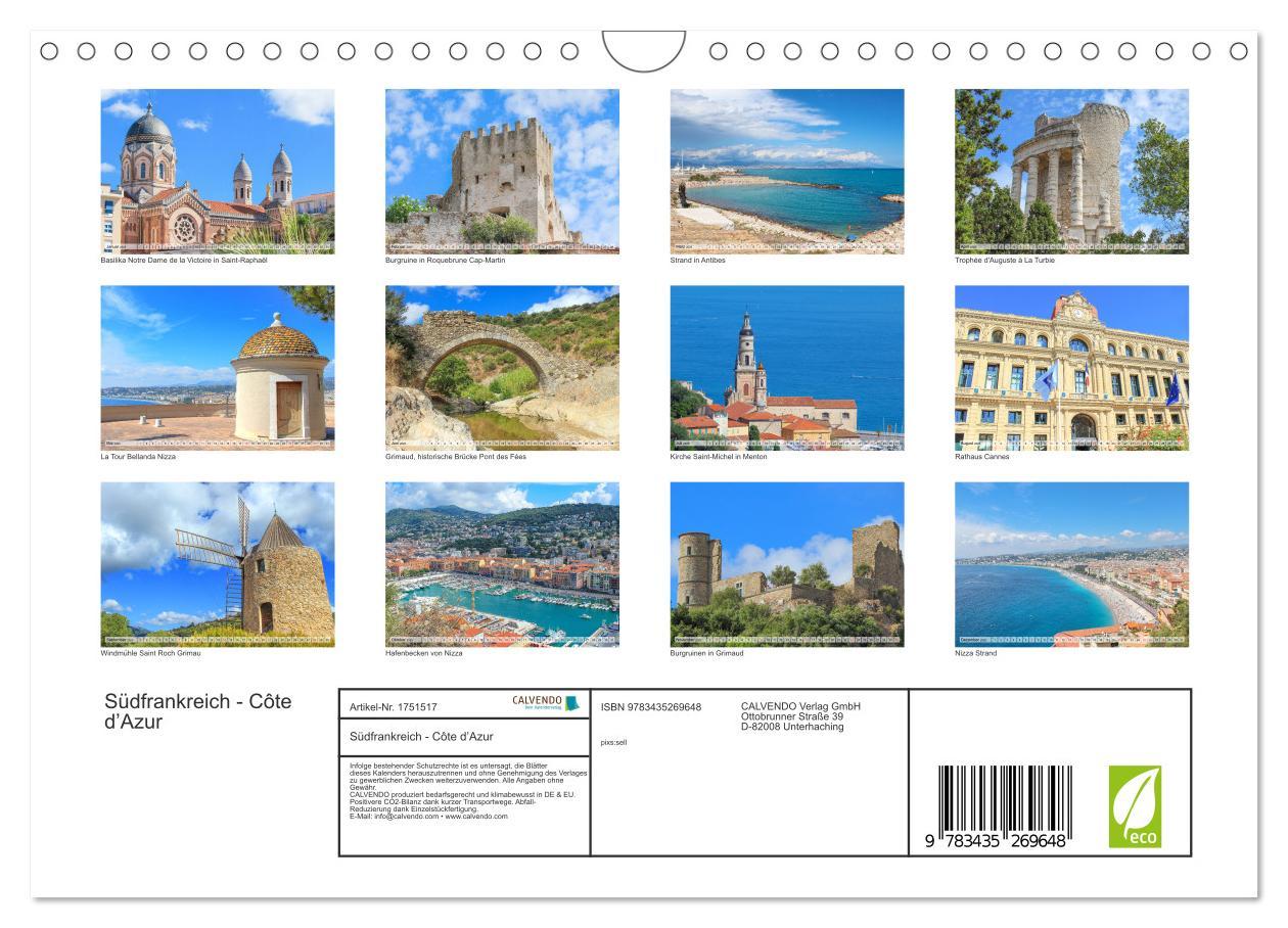 Bild: 9783435269648 | Südfrankreich - Côte d¿Azur (Wandkalender 2025 DIN A4 quer),...