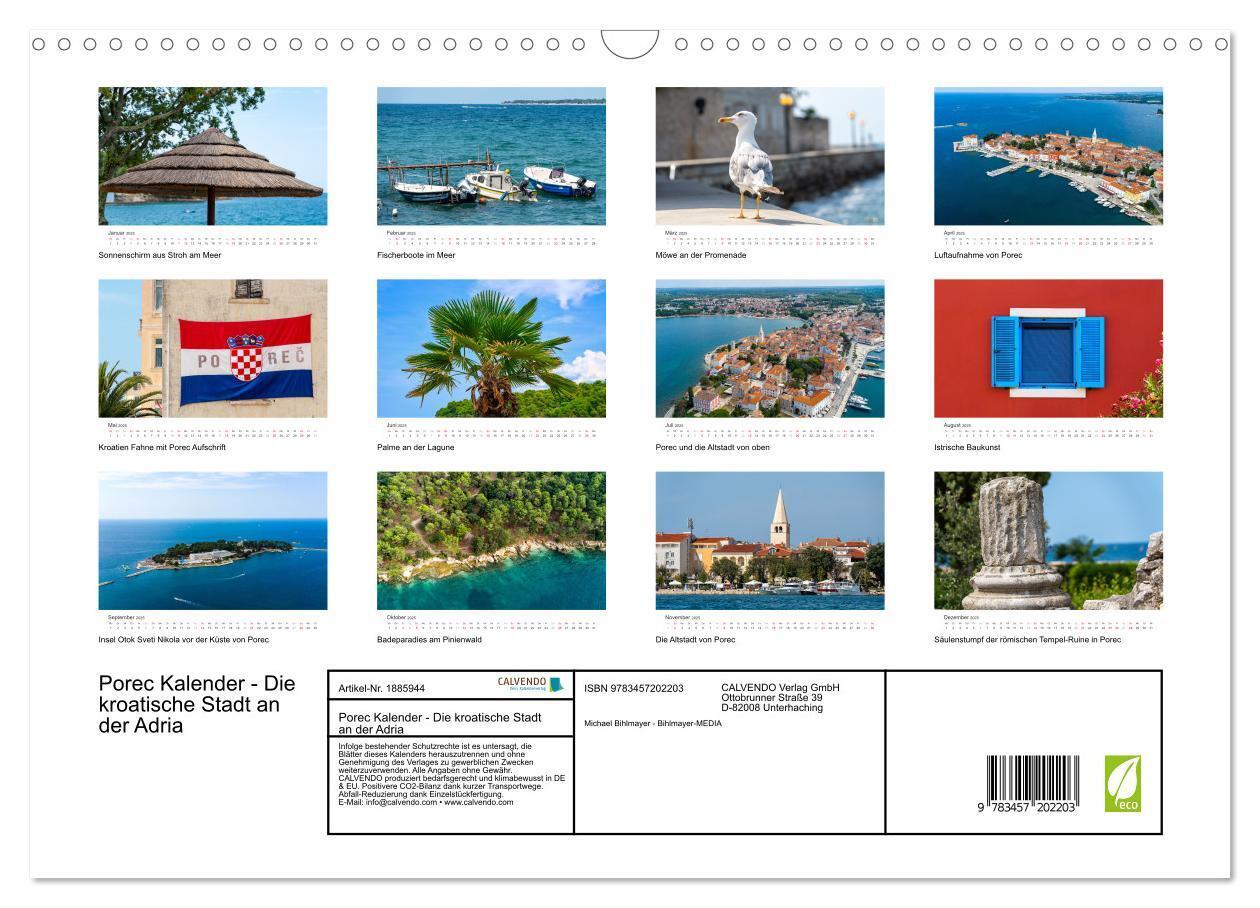 Bild: 9783457202203 | Porec Kalender - Die kroatische Stadt an der Adria (Wandkalender...