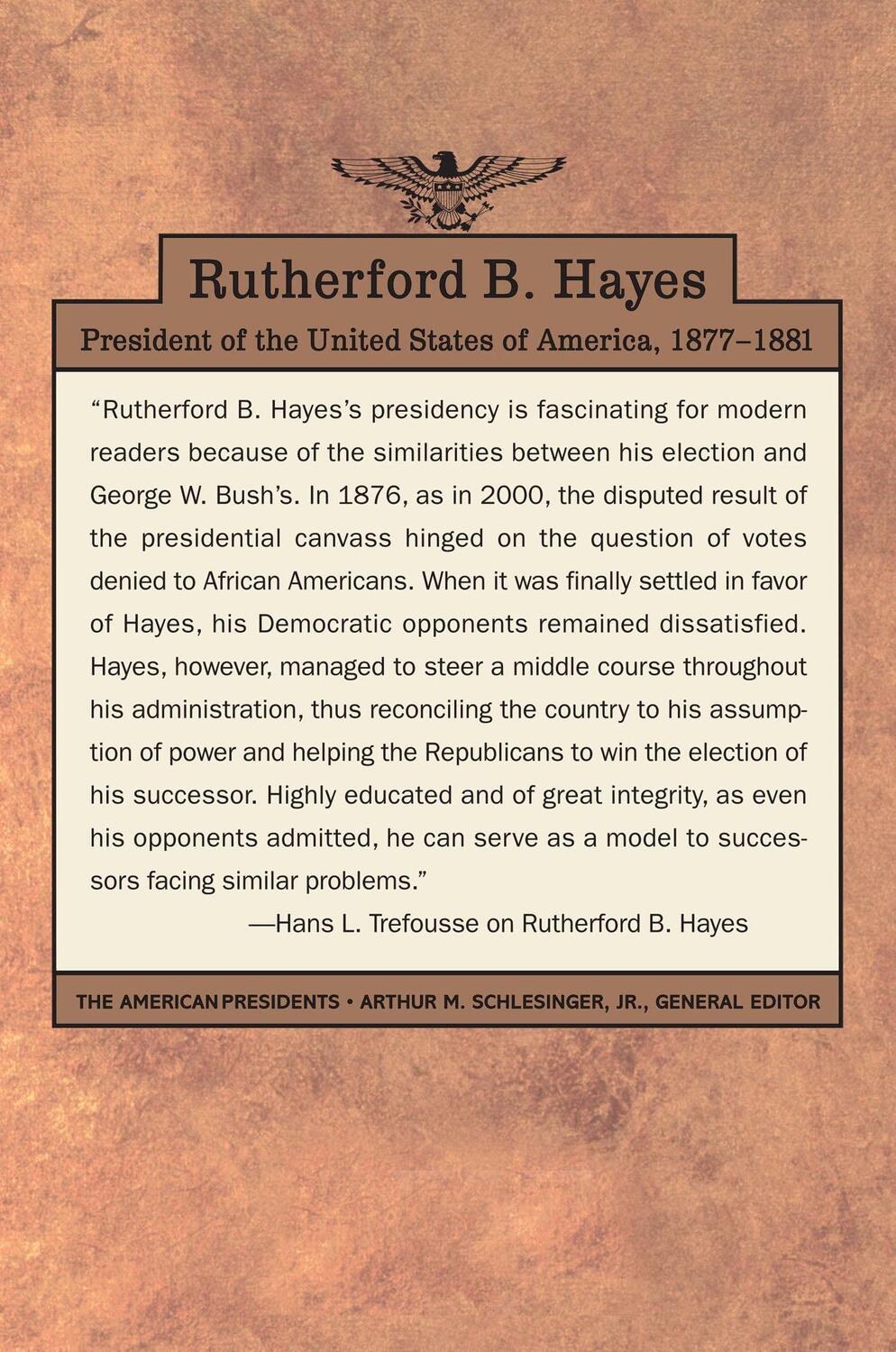 Rückseite: 9780805069082 | Rutherford B. Hayes | Hans Louis Trefousse (u. a.) | Buch | Englisch