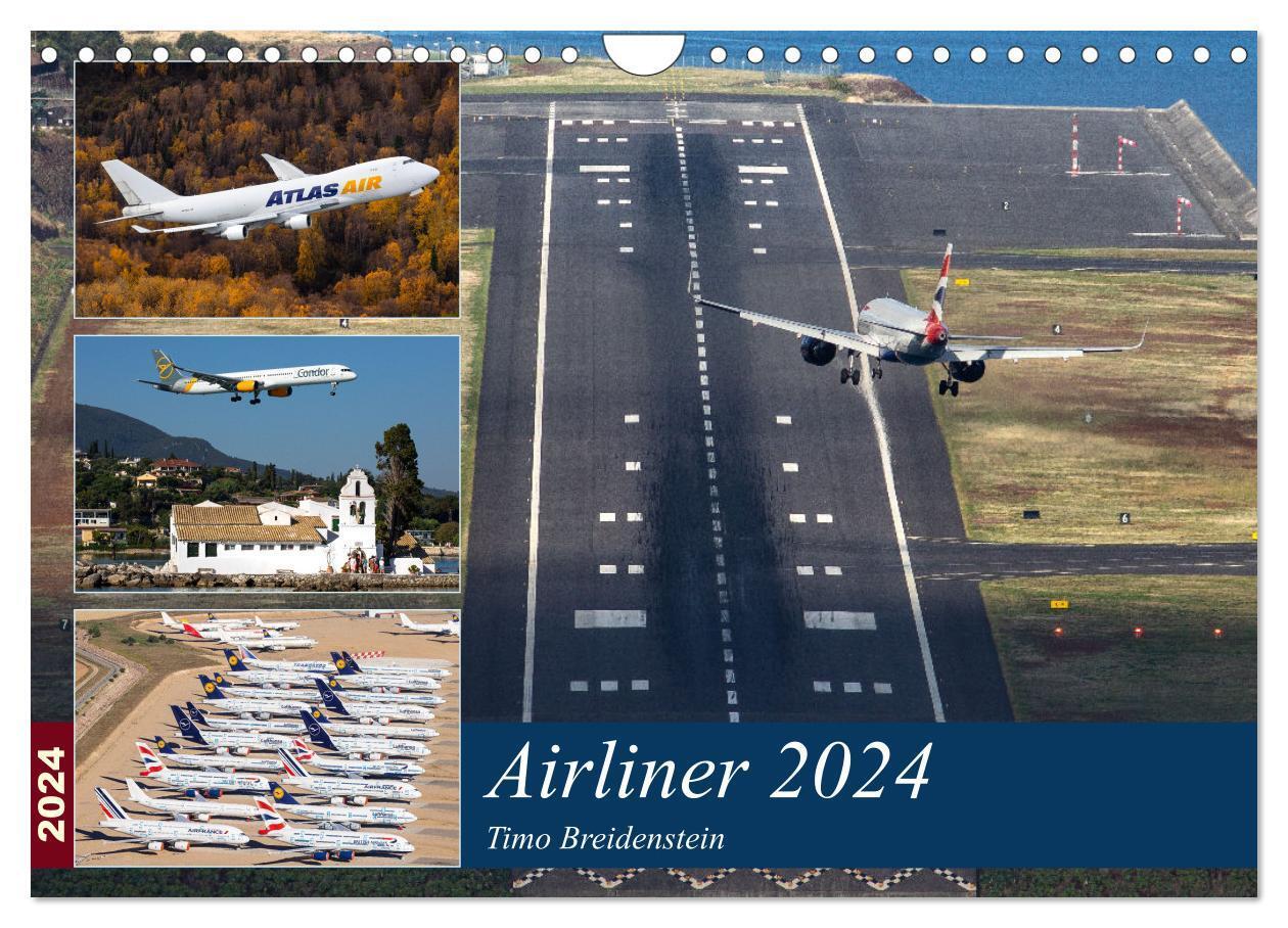 Cover: 9783383046797 | Airliner 2024 (Wandkalender 2024 DIN A4 quer), CALVENDO Monatskalender