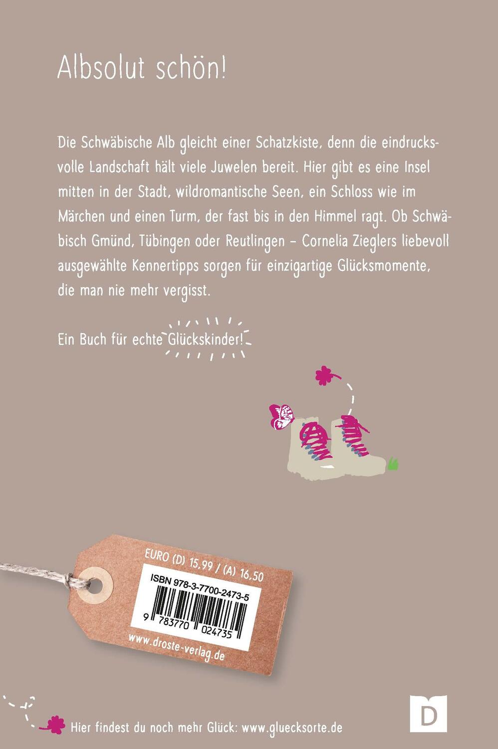 Rückseite: 9783770024735 | Glücksorte auf der Schwäbischen Alb | Cornelia Ziegler | Taschenbuch