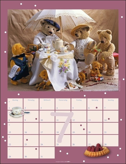 Bild: 9783840085529 | Teddybären-Kalender 2024. Foto-Wandplaner mit niedlichen Teddys....