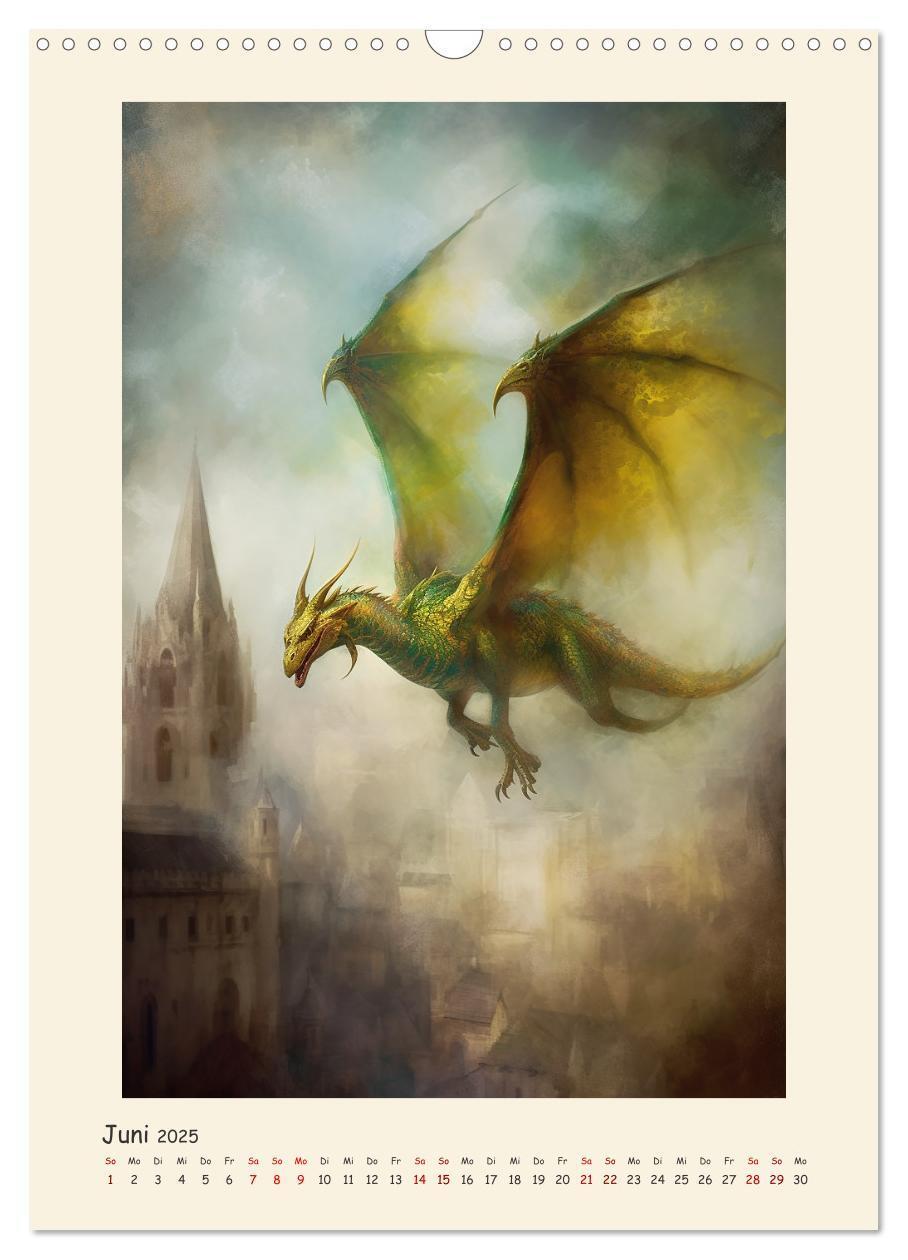 Bild: 9783435857432 | Malerische Drachen (Wandkalender 2025 DIN A3 hoch), CALVENDO...