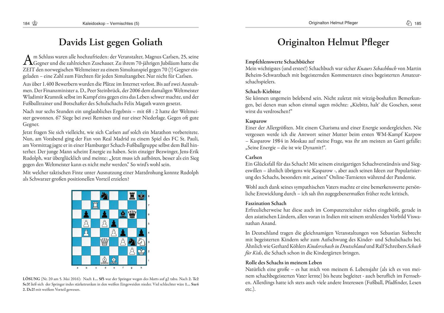 Bild: 9783283010416 | 40 Jahre Schach im ZEITmagazin | Helmut Pfleger | Taschenbuch | 192 S.