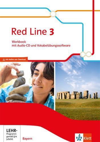 Cover: 9783125469785 | Red Line 3. Workbook mit Audio-CD und Vokabelübungssoftware Klasse...