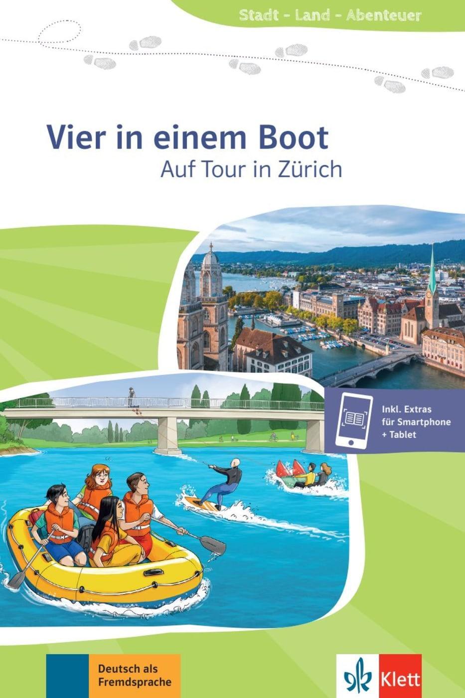 Cover: 9783126740524 | Vier in einem Boot | Auf Tour in Zürich. Buch + Online | Taschenbuch