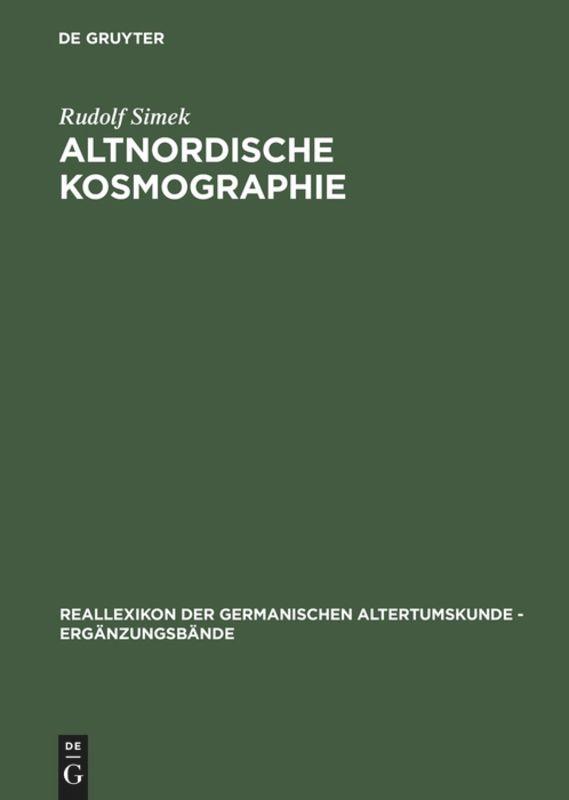 Cover: 9783110121810 | Altnordische Kosmographie | Rudolf Simek | Buch | XV | Deutsch | 1990