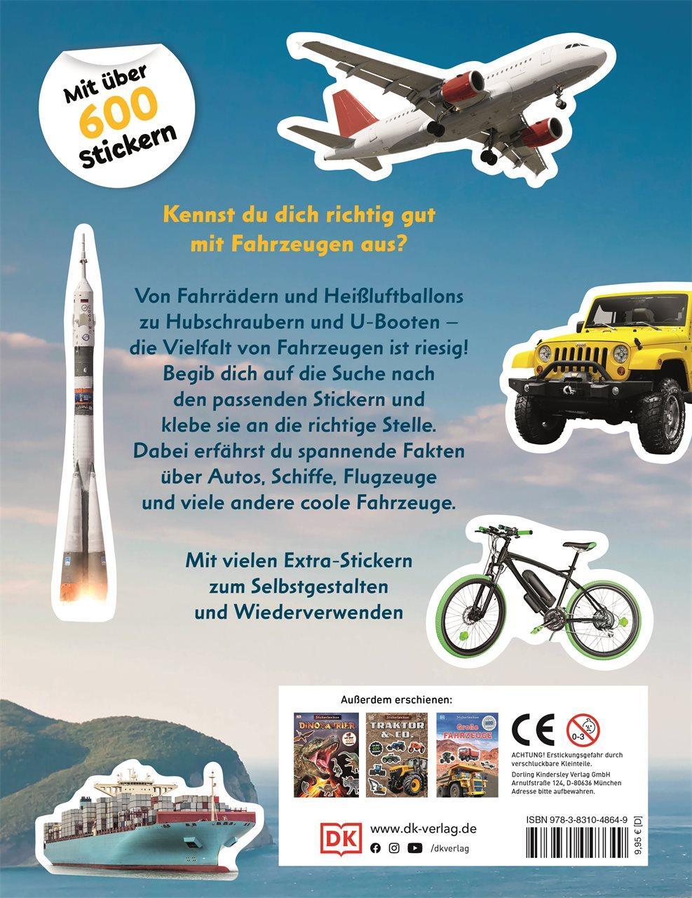 Rückseite: 9783831048649 | Sticker-Lexikon. Fahrzeuge | Taschenbuch | Mein Sticker-Lexikon | 2024
