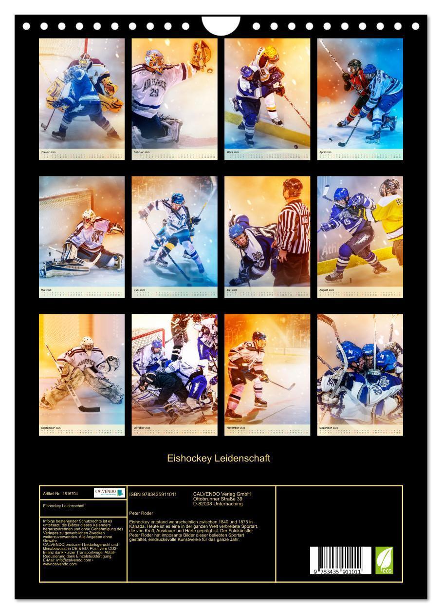 Bild: 9783435911011 | Eishockey Leidenschaft (Wandkalender 2025 DIN A4 hoch), CALVENDO...