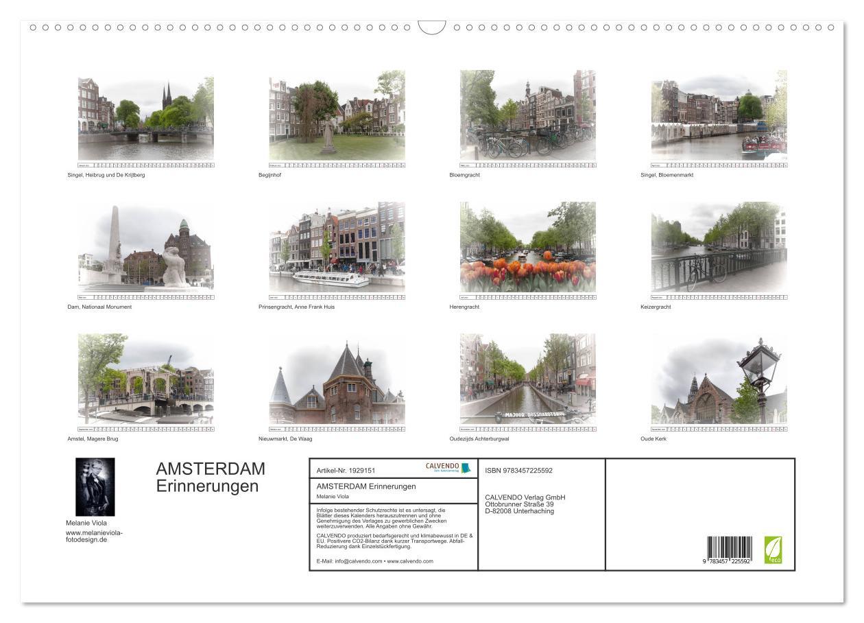 Bild: 9783457225592 | AMSTERDAM Erinnerungen (Wandkalender 2025 DIN A2 quer), CALVENDO...