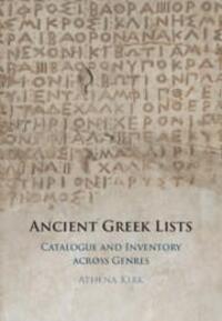 Cover: 9781108744959 | Ancient Greek Lists | Athena Kirk | Taschenbuch | Englisch | 2023