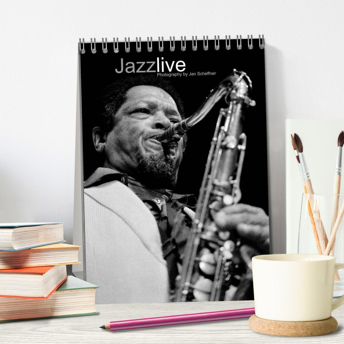 Bild: 9783457015216 | Jazz live (Tischkalender 2025 DIN A5 hoch), CALVENDO Monatskalender