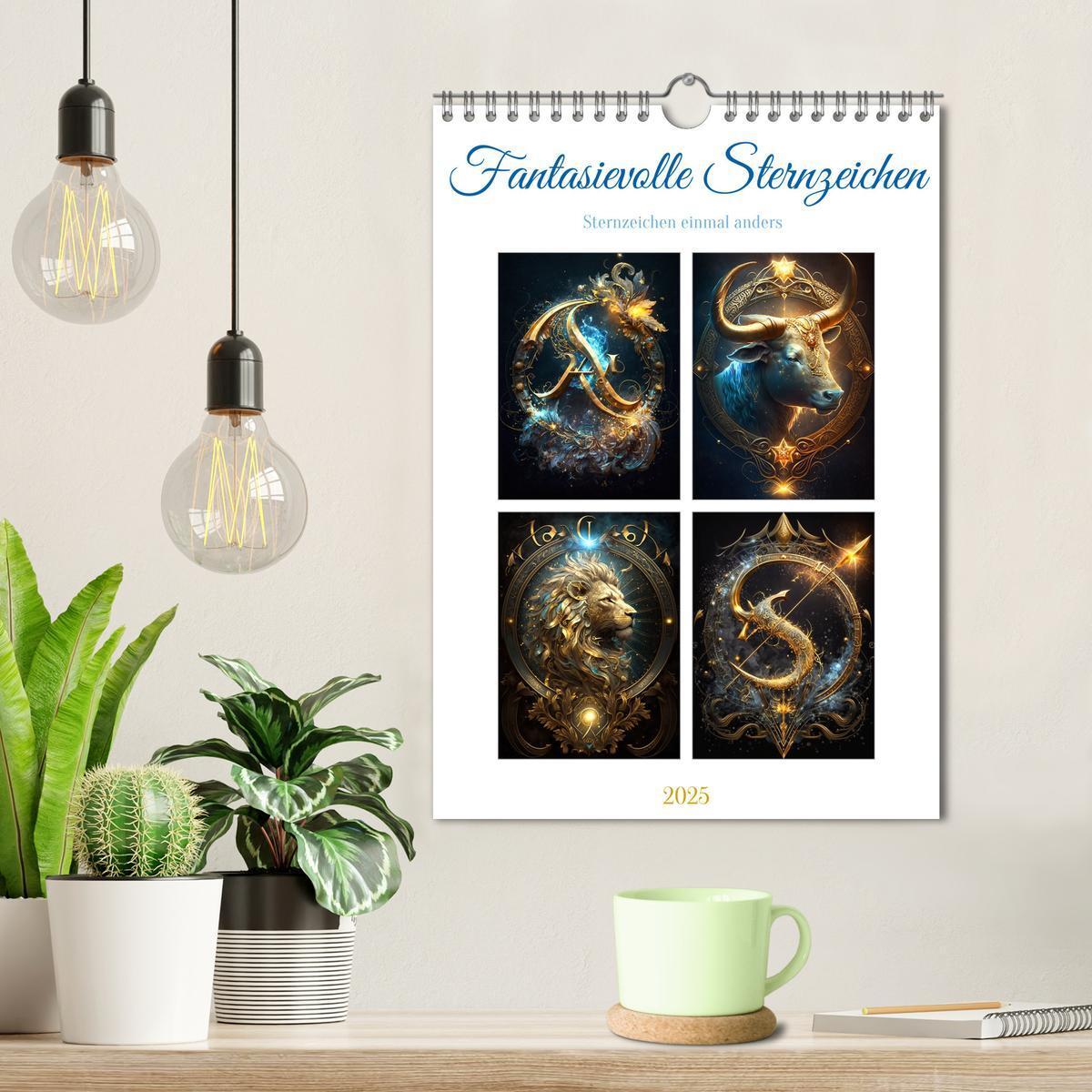 Bild: 9783435874033 | Fantasievolle Sternzeichen (Wandkalender 2025 DIN A4 hoch),...