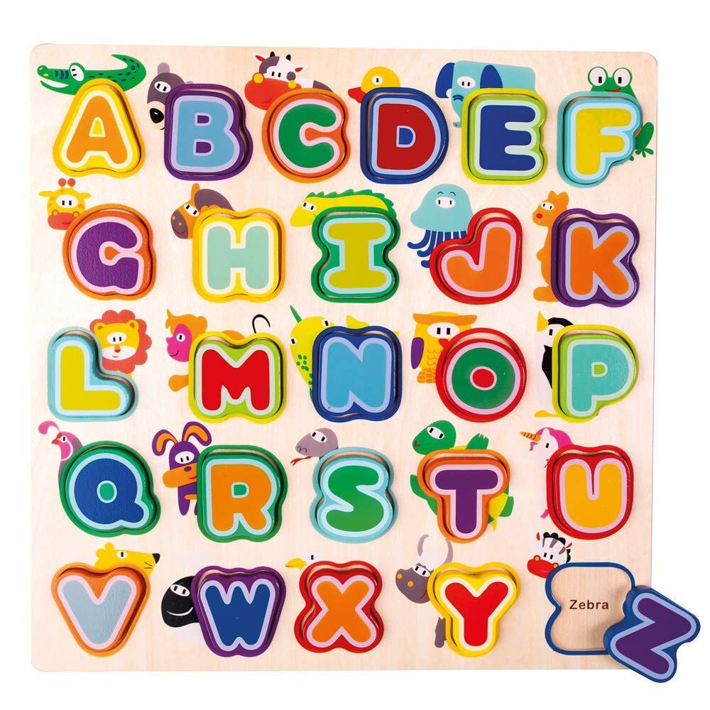 Cover: 4011768702521 | Bino 70252 - Englisches Alphabet mit Tieren, Puzzle, Bunt | Puzzle