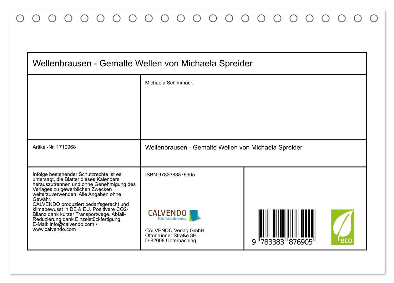 Bild: 9783383876905 | Wellenbrausen - Gemalte Wellen von Michaela Spreider (Tischkalender...