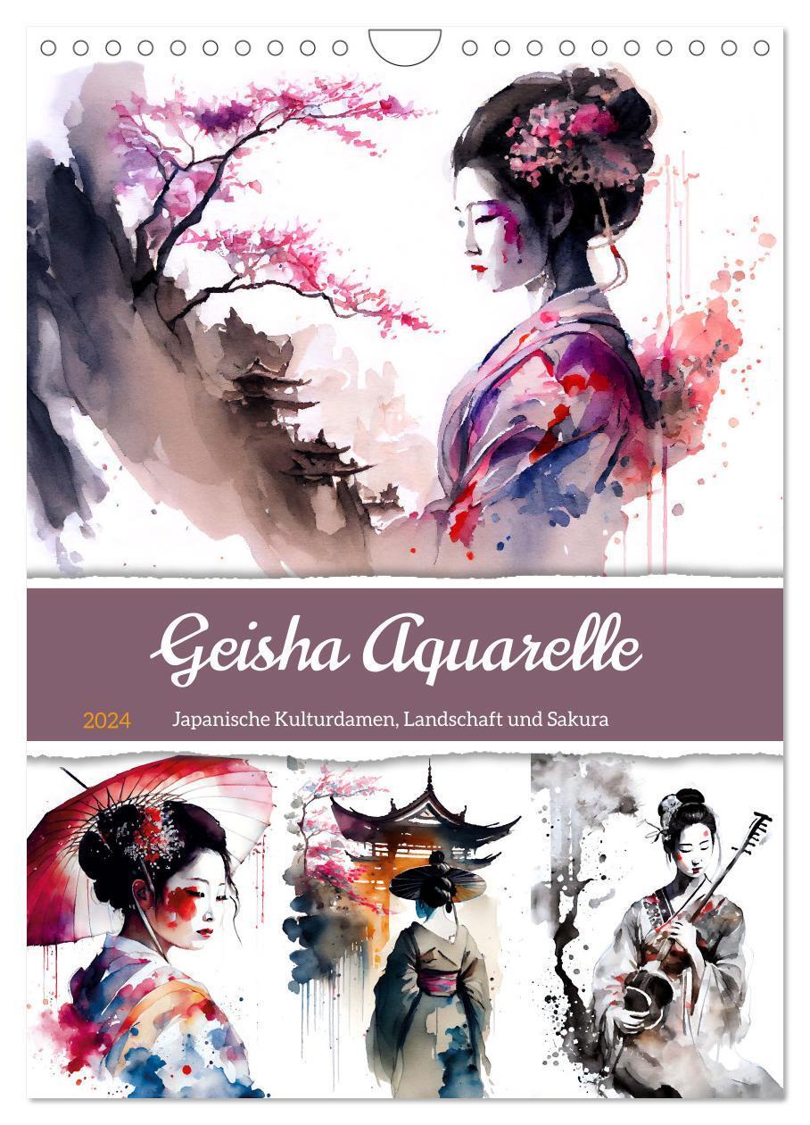 Cover: 9783675418394 | Geisha Aquarelle - Japanische Kulturdamen, Landschaft und Sakura...