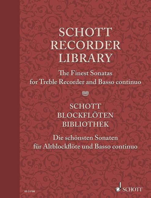 Cover: 9783795748951 | Schott Recorder Library. Alt-Blockflöte und Basso continuo | Broschüre