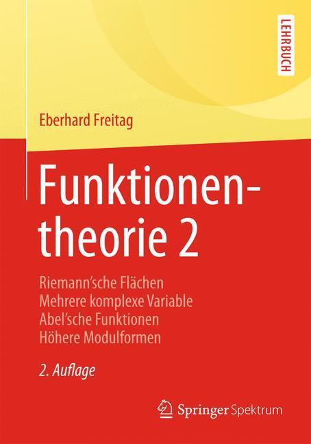 Cover: 9783642453069 | Funktionentheorie 2 | Eberhard Freitag | Taschenbuch | Paperback