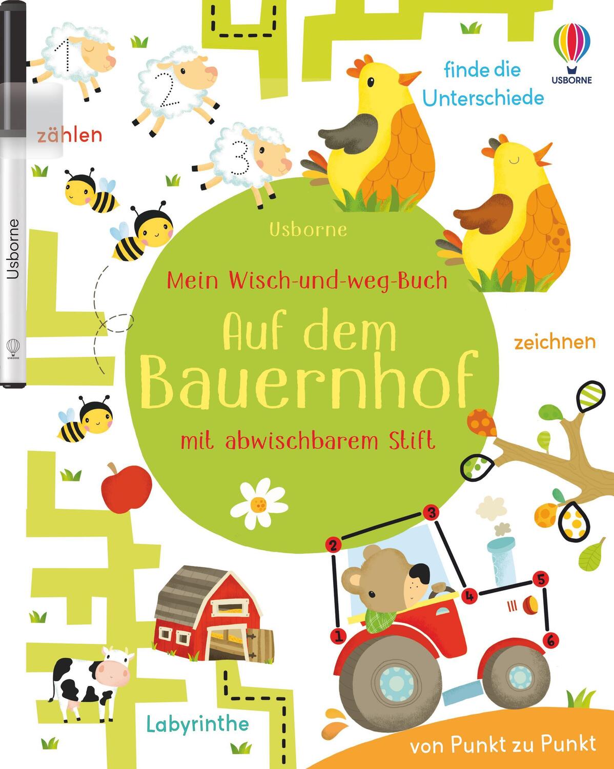 Cover: 9781789416879 | Mein Wisch-und-weg-Buch: Auf dem Bauernhof | mit abwischbarem Stift