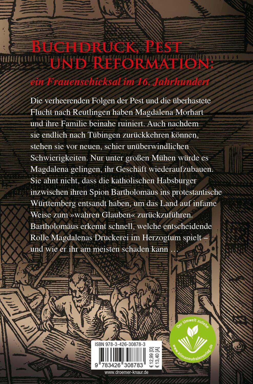 Rückseite: 9783426308783 | Das Haus der Buchstaben | Historischer Roman | Sophia Langner | Buch