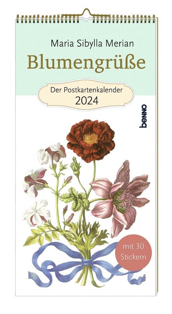 Cover: 9783746263298 | Maria Sibylla Merian - Blumengrüße 2024 | Kalender | 12 S. | Deutsch