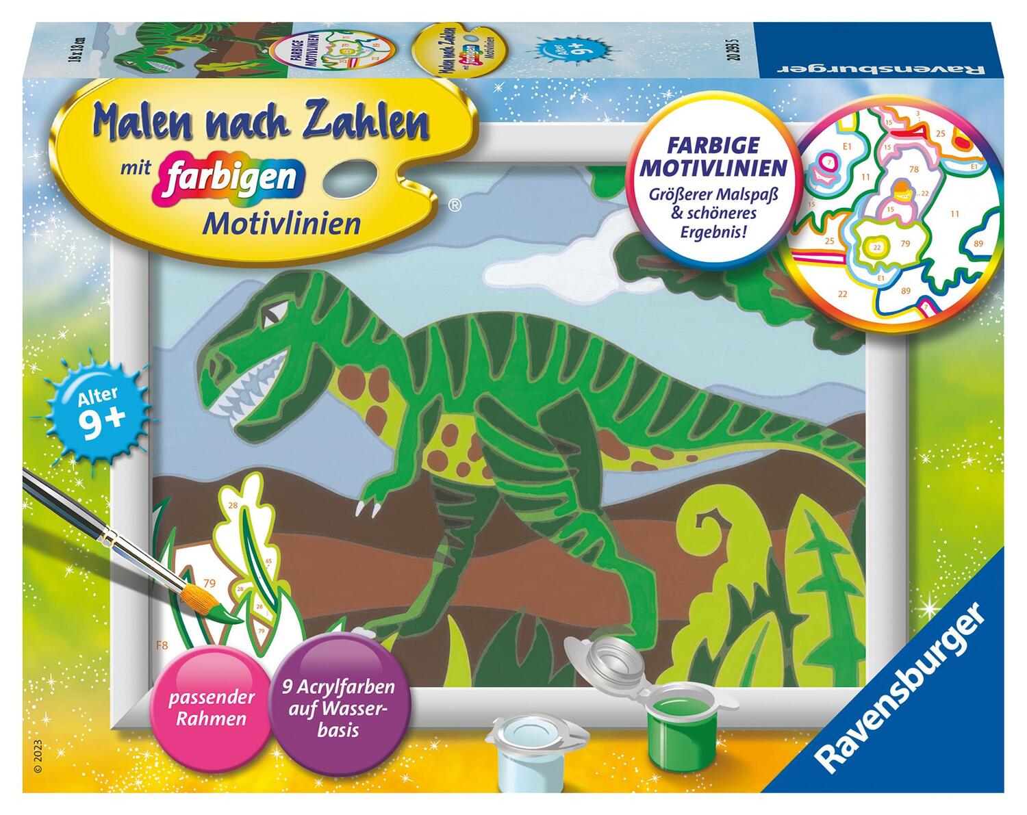 Cover: 4005556202935 | Ravensburger Malen nach Zahlen 20293 - Hungriger Dinosaurier -...