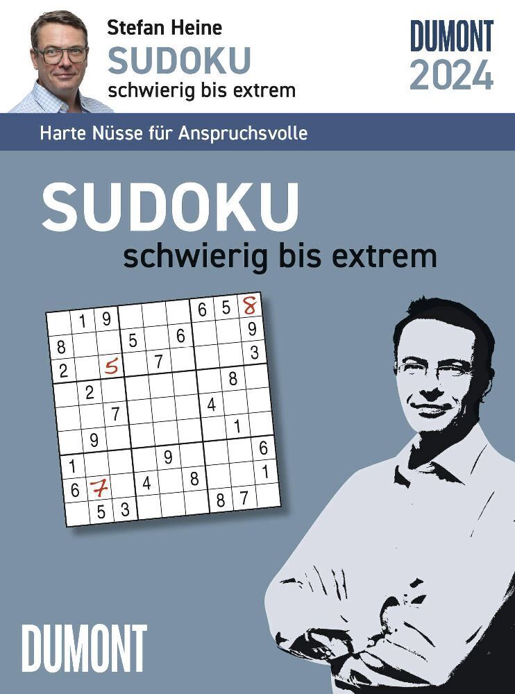 Cover: 4250809652351 | Stefan Heine Sudoku schwierig bis extrem 2024 - Tagesabreißkalender...