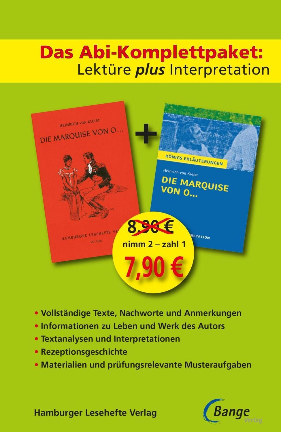Cover: 9783804498211 | Die Marquise von O... - Lektüre plus Interpretation: Königs...