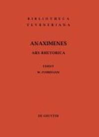 Cover: 9783598719837 | Ars Rhetorica | Anaximenes Lampsacenus | Buch | ISSN | 2000