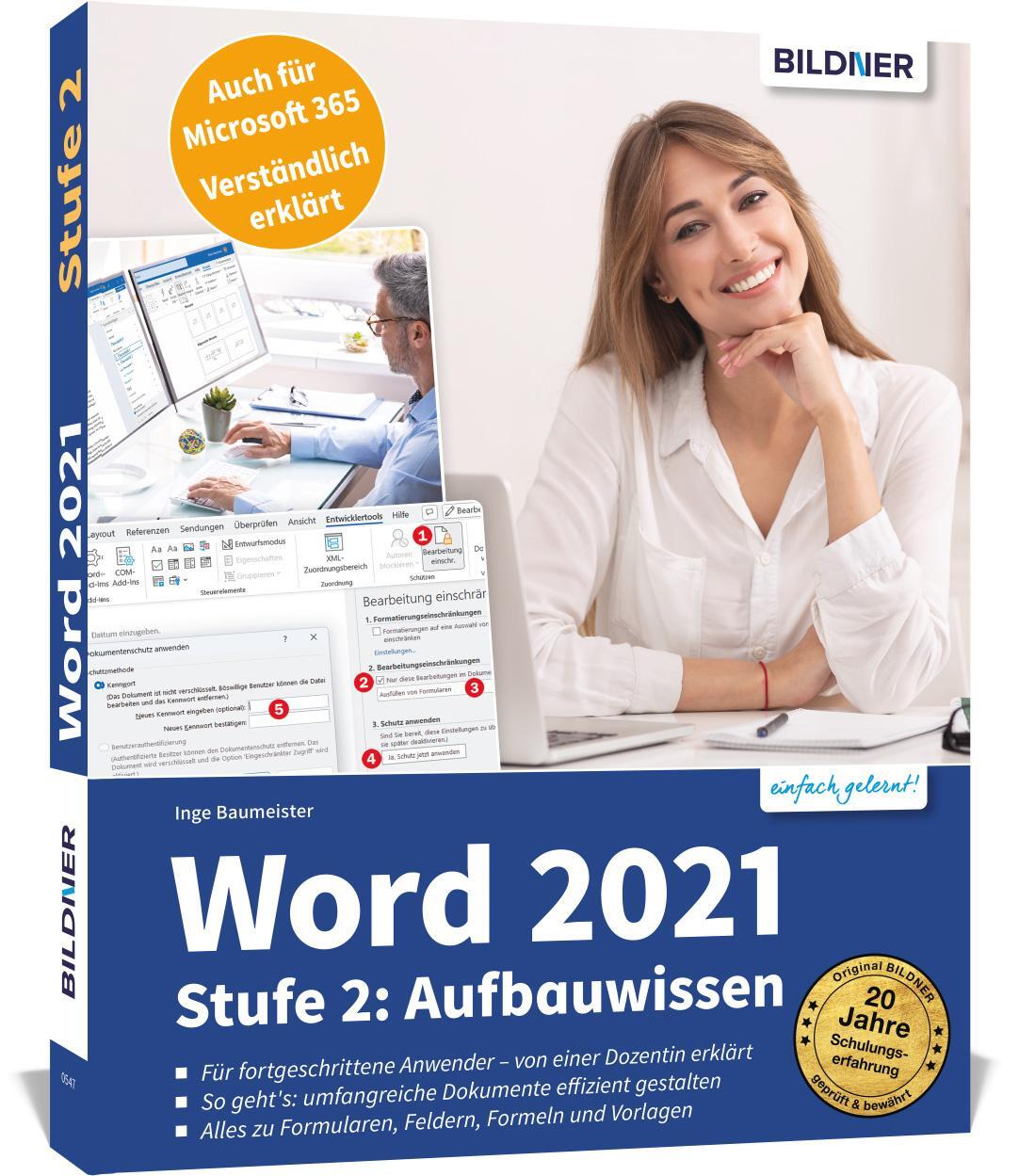 Cover: 9783832805234 | Word 2021 - Stufe 2: Aufbauwissen | Inge Baumeister | Taschenbuch