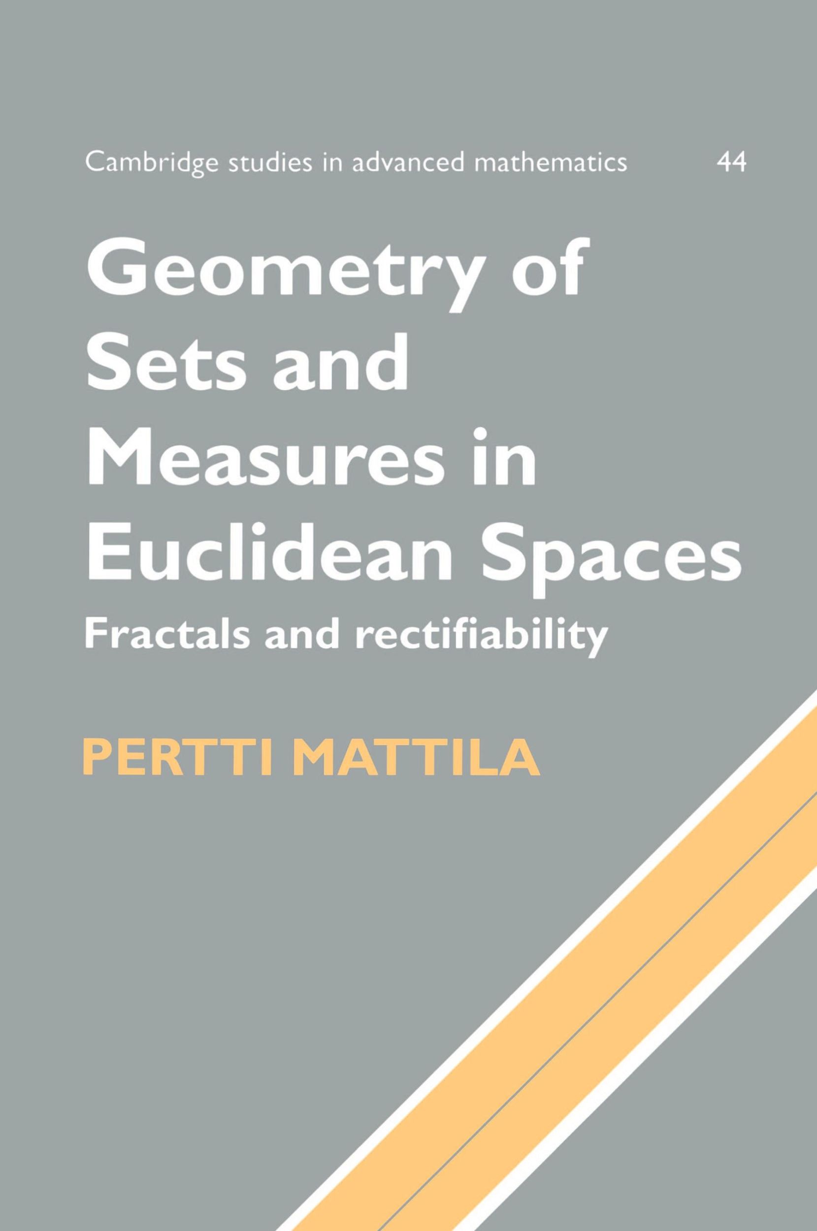 Cover: 9780521655958 | Geometry of Sets and Measures in Euclidean Spaces | Pertti Mattila