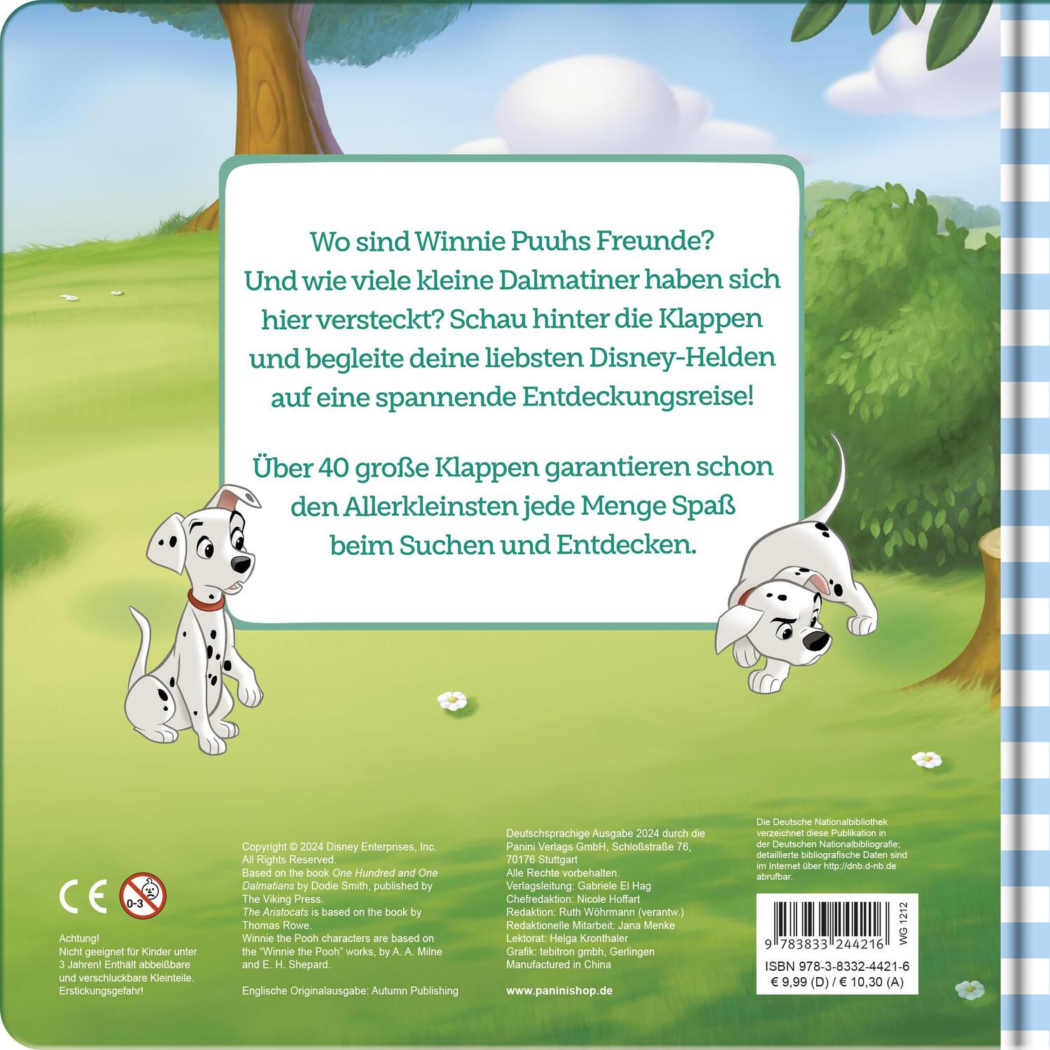 Rückseite: 9783833244216 | Disney: Mein erstes Klappenbuch | Pappbilderbuch mit über 40 Klappen