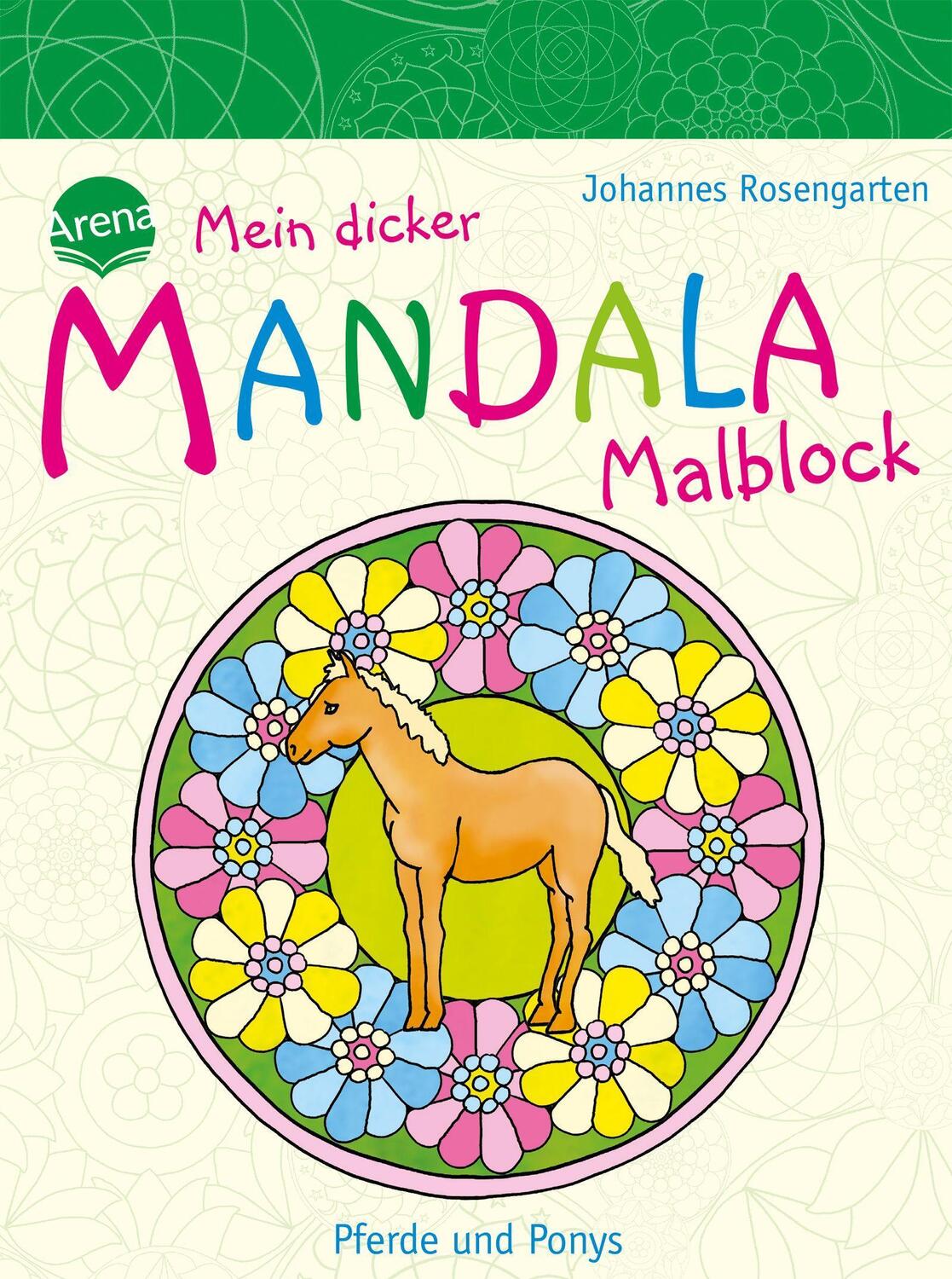 Cover: 9783401099644 | Mein dicker MANDALA Malblock: Pferde und Ponys | Johannes Rosengarten
