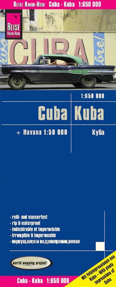 Cover: 9783831773121 | Reise Know-How Landkarte Kuba / Cuba (1:650.000) mit Havanna...