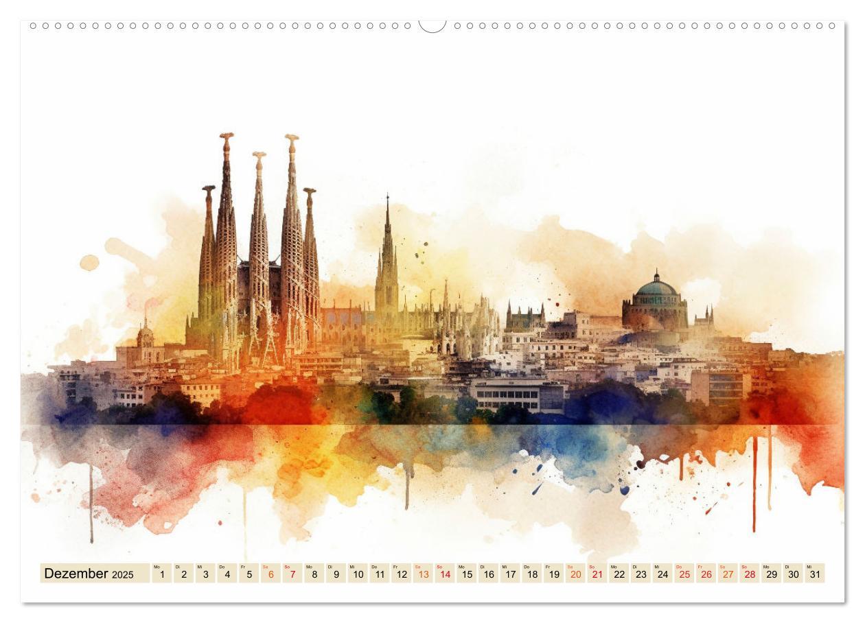 Bild: 9783383898013 | Skylines - bunte Städte (Wandkalender 2025 DIN A2 quer), CALVENDO...