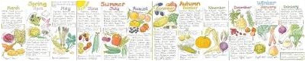 Cover: 9780953622276 | Seasonal Fruit and Vegetables Wallchart | Liz Cook Charts | Poster