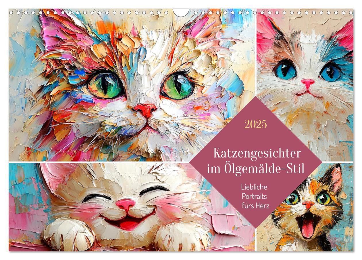 Cover: 9783457176283 | Katzengesichter im Ölgemälde-Stil. Liebliche Portraits fürs Herz...