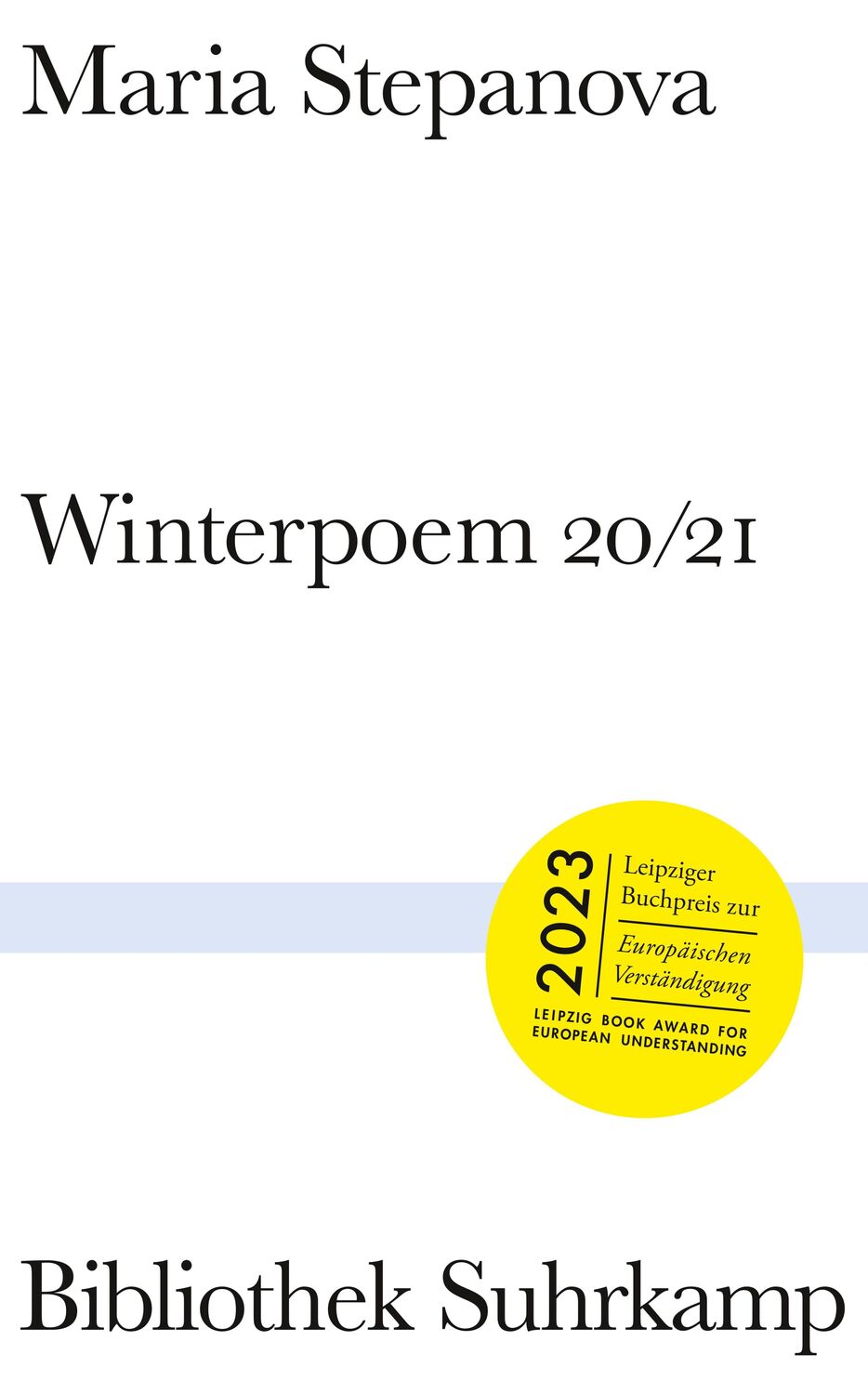 Cover: 9783518225479 | Winterpoem 20/21 | Maria Stepanova | Buch | Bibliothek Suhrkamp | 2023
