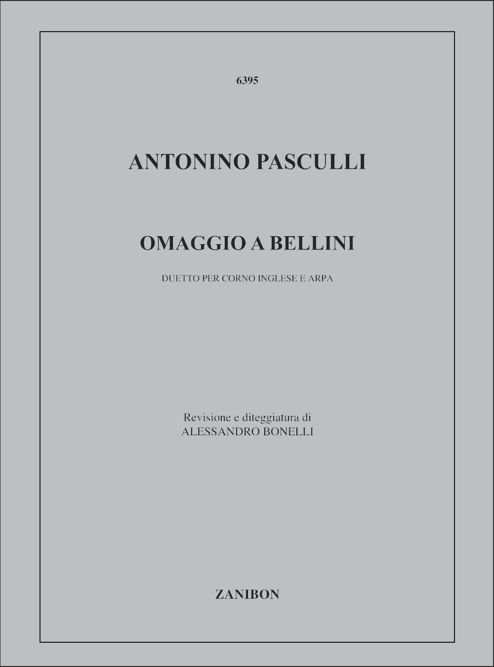 Cover: 9790520010450 | Omaggio a Bellini | Antonio Pasculli | Buch | 2000 | Zanibon