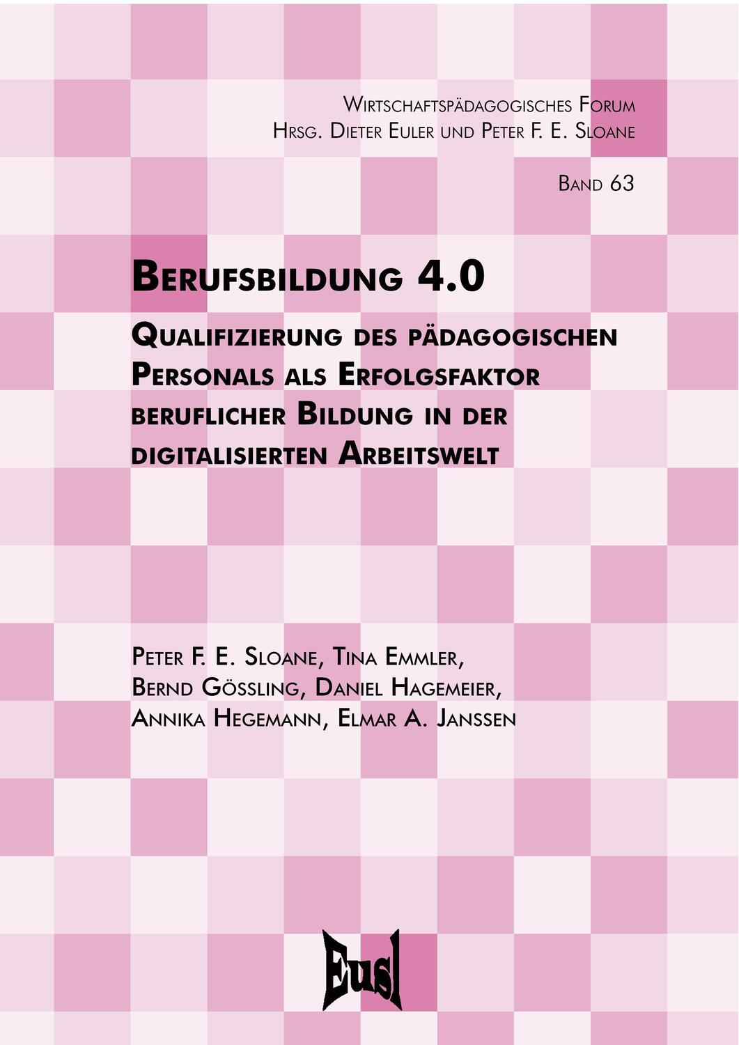 Cover: 9783940625908 | Berufsbildung 4.0 | Peter F. E. Sloane (u. a.) | Taschenbuch | Deutsch